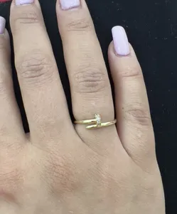 تجریه خرید انگشتر طلا 18 عیار زنانه جواهری سون مدل 3354