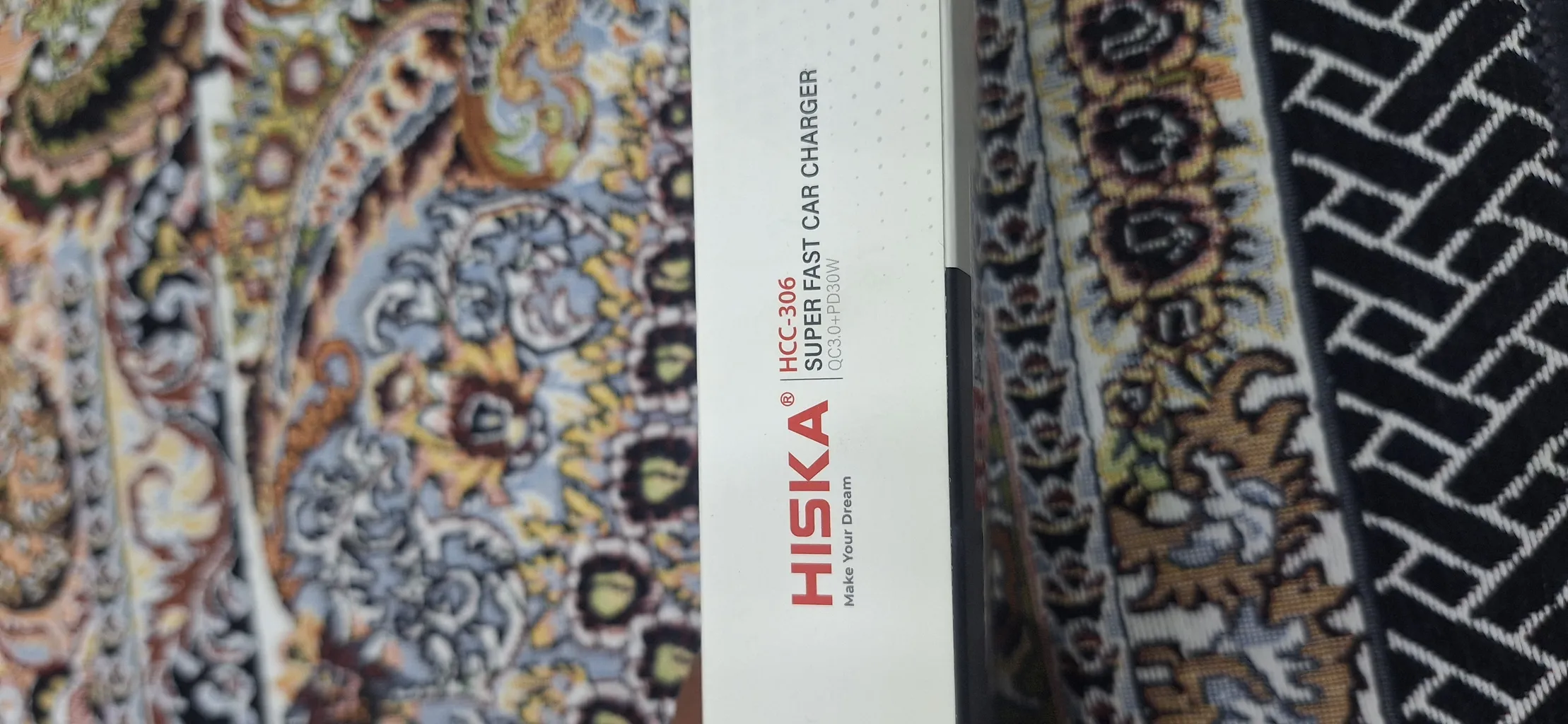 شارژر فندکی هیسکا مدل HCC-306 به همراه کابل تبدیل  USB-C