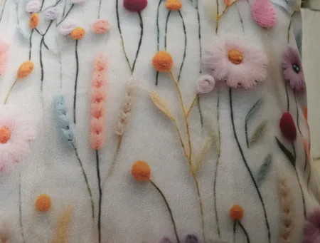 پارچه ملحفه عرض 1.5 متر پارچه باما طرح پنج بعدی گل جانان کد 5013593 رنگ آبی