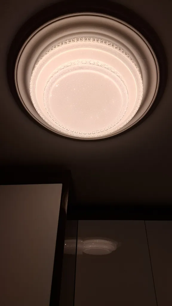 چراغ سقفی 36 وات مودی مدل دوطبقه دور کریستالی