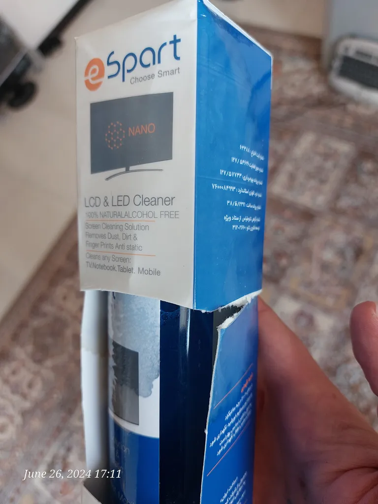 کیت تمیز کننده صفحه نمایش e اسپارت مدل نانو حجم 250 میلی لیتر