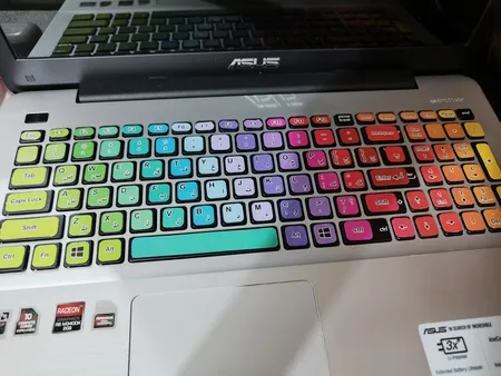 برچسب کیبورد طرح پالت کد 1 با حروف فارسی