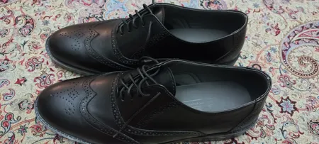 کفش مردانه مدل چرمی مجلسی بندی طبی