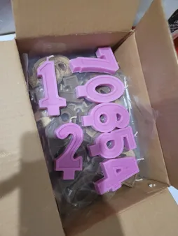 قالب شمع طرح اعداد مدل nu