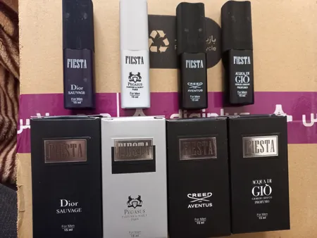 عطر جیبی مردانه فیستا مدل Alpha حجم 15میلی لیتر مجموعه 4 عددی