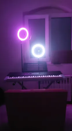 رینگ لایت مدل MJ26-RGB به همراه پایه