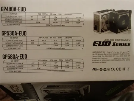 منبع تغذیه کامپیوتر گرین مدل GP580A-EUD
