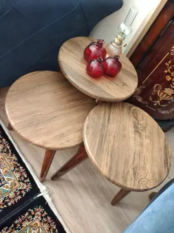 میز عسلی مدل 456 کد 01 مجموعه 3 عددی