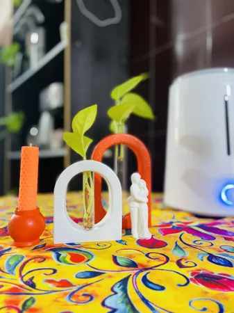 ست ۴ تکه دکوری گلدان و جاشمعی بتنی مدل آلا