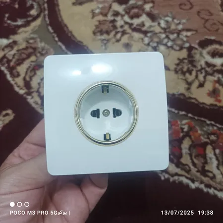 پریز برق ارت دار صنایع آسیا الکتریک مدل SFD-GD