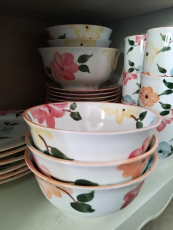 کاسه طرح بهار گل ها کد Fs006 مجموعه 6 عددی