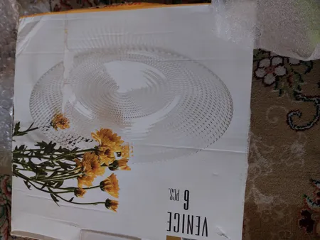 بشقاب خورش خوری بلور کاوه مدل MD1395 مجموعه 6 عددی