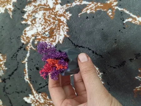 گل خشک مدل رزین اپوکسی مینیاتوری مجموعه 4 عددی