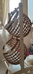 تجریه خرید سبد سیب زمینی و پیاز اکوسبدکو مدل آویز خمره ای کد moas370