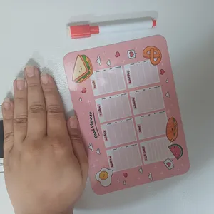 تجریه خرید مگنت چاپ بهار مدل برنامه غذایی رویخچالی کد 2 به همراه ماژیک