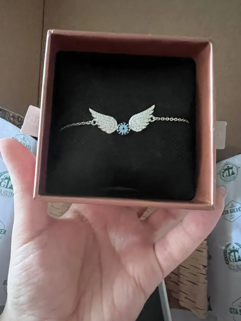 دستبند نقره زنانه جی تی ای مدل بال فرشته