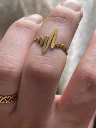 انگشتر زنانه طرح ضربان کد RKH_775