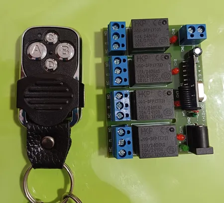 برد و ریموت 4 کانال مدل 433-MHZ