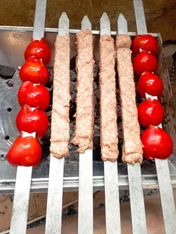 منقل سفری مدل تاشو به همراه کباب زن