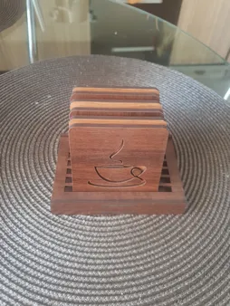 زیرلیوانی طرح فنجان کد CO104 بسته 6 عددی