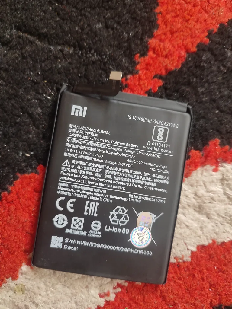 باتری موبایل مدل BN53 ظرفیت 5020 میلی آمپر ساعت مناسب برای گوشی موبایل شیائومی Redmi Note 9 Pro