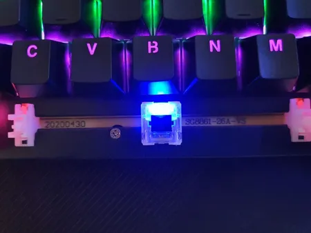 کیبورد مخصوص بازی مکانیکی رپو مدل V500PRO، مکانیکال سوییچ آبی، Full size، نورپردازی RGB