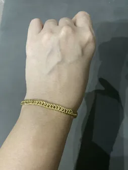 دستبند طلا 18 عیار زنانه طلای مستجابی مدل سیسیل کد MG20 به همراه 50 سوت هدیه طلا