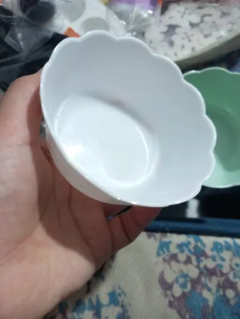 پیاله مدل رنگارنگ  بسته 6 عددی به همراه قاشق