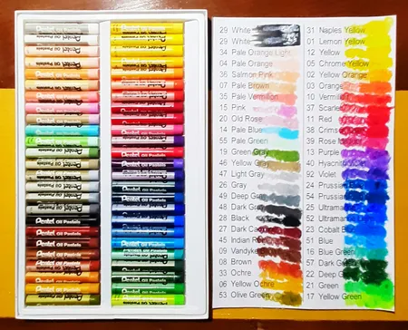 پاستل روغنی 50 رنگ پنتل مدل PHN-50