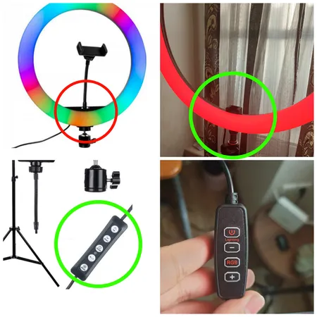 رینگ لایت مدل MJ33-RGB