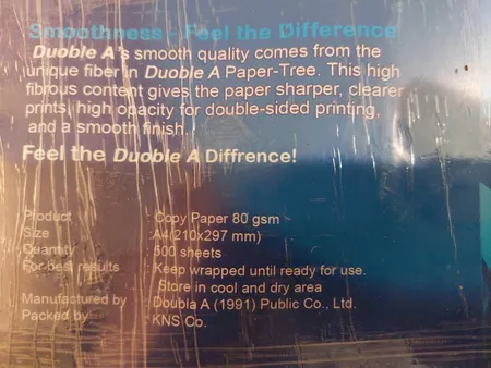 کاغذ A4 دابل آ مدل پرمیوم بسته 500 عددی