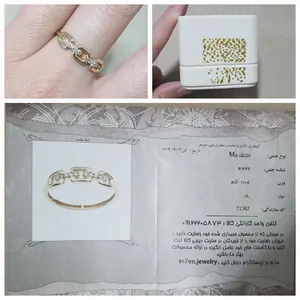 تجریه خرید انگشتر طلا 18 عیار زنانه جواهری سون مدل 3349