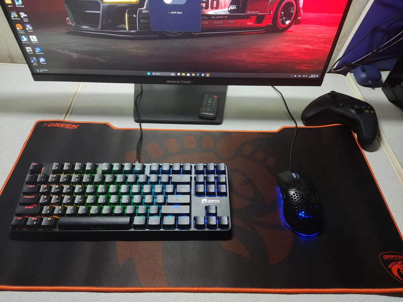 ماوس پد مخصوص بازی گرین مدل GRIFFIN 700L