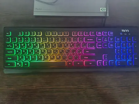کیبورد گیمینگ تسکو مدل TK 8031، سوییچ ممبران، Full-Size، نورپردازی RGB
