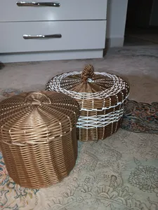 تجریه خرید سبد حصیر بافی کلبه بلوط مدل ساحل