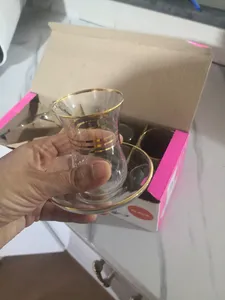 تجریه خرید استکان نعلبکی لاو سری گلد - بسته 6 عددی