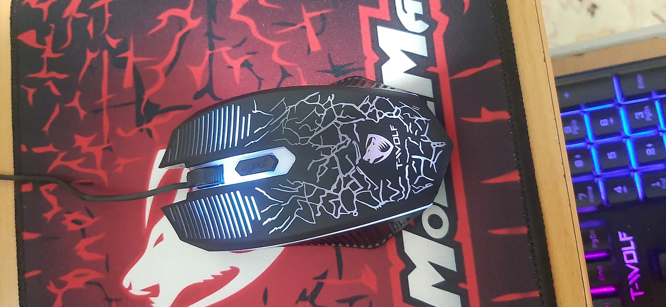 ست گیمینگ تی‌ولف مدل 3in1 TF31، سوییچ ممبران، Full-Size، نورپردازی LED RGB