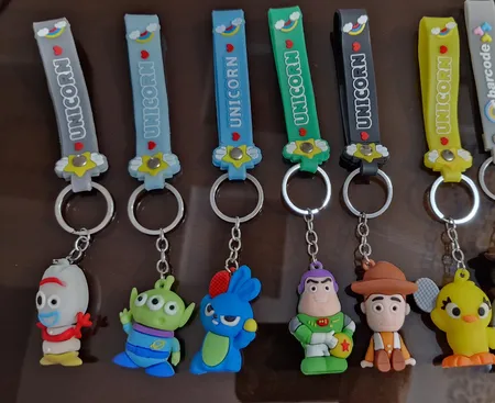 جاکلیدی مدل سیلیکونی طرح اسباب بازی و دوستان کد DB20 مجموعه 6 عددی