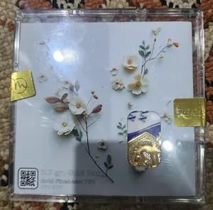 تجریه خرید شمش طلا 18 عیار مدوپد مدل گل کد SG10574