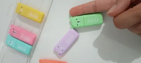 ماژیک علامت گذار مدل قاب دار طرح خرس کد 01  بسته 6 عددی