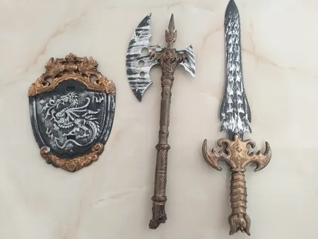 اسباب بازی جنگی مدل شمشیر و تبر