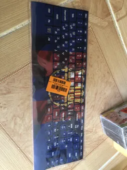 برچسب کیبورد طرح بارسلونا کد 22 با حروف فارسی