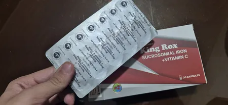 کپسول آهن سوکروزومیال و ویتامین ث کینگ راکس اسپین بسته 30 عددی