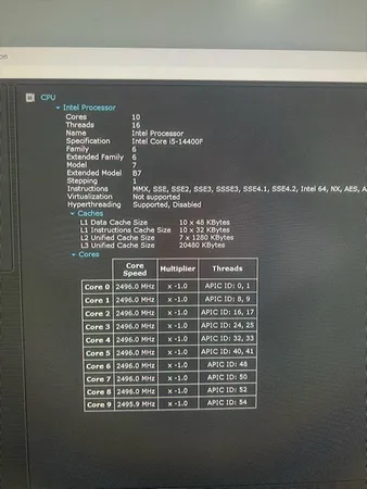 پردازنده مرکزی اینتل سری Raptor Lake-S Refresh مدل Core i5-14400F Tray