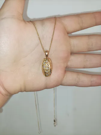 آویز گردنبند طلا 18 عیار زنانه طلای مستجابی مدل آوا کد 6758