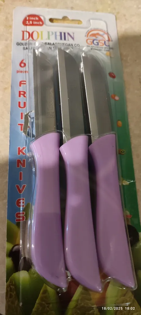 کارد میوه خوری دلفین مدل A3 بسته 6 عددی