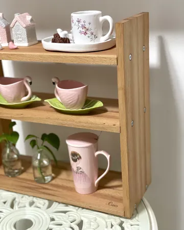 شلف رومیزی مهتاک دکور مدل چوبی