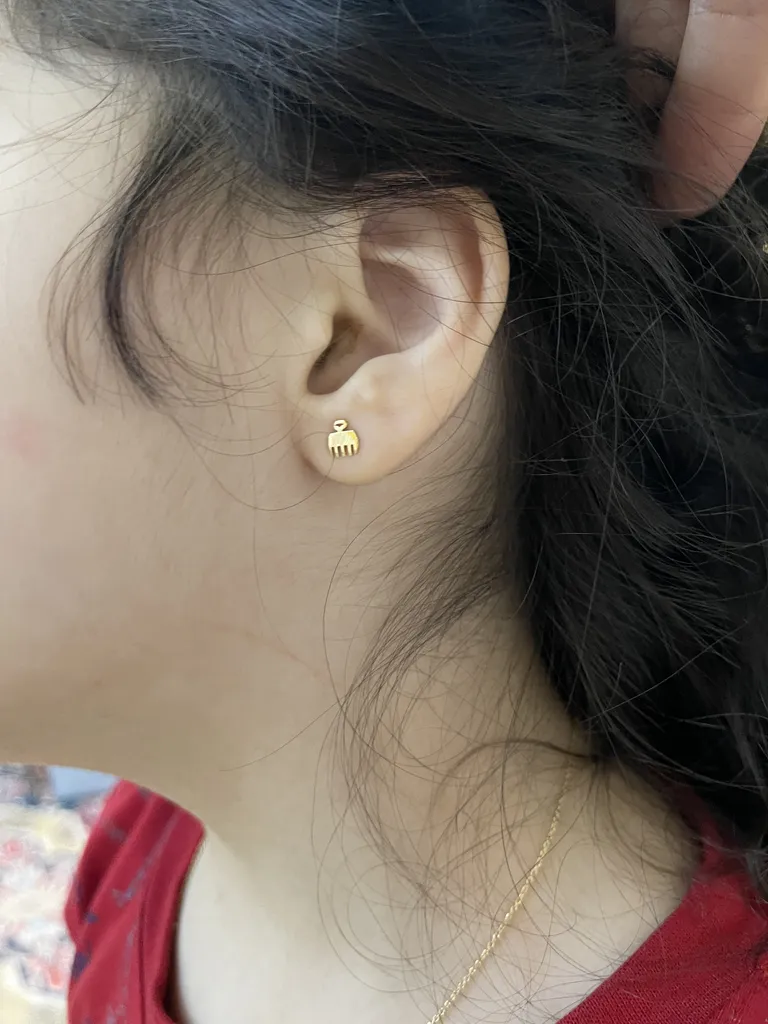 گوشواره طلا 18 عیار دخترانه پرسته مدل We764