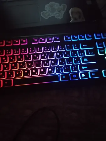 کیبورد تسکو مدل TK 8046،سوییچ ممبران، Full-size، نورپردازی RGB