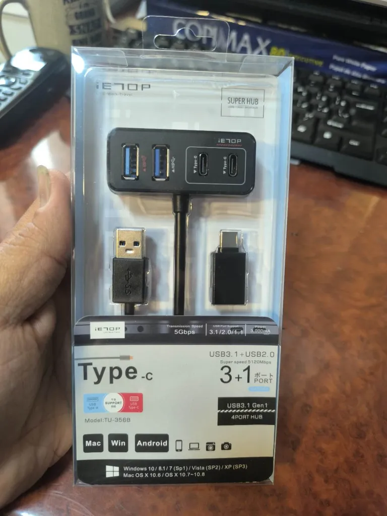 هاب 4 پورت USB.3 آی ای تاپ مدل TU-356B هاب 4 پورت USB.3 آی ای تاپ مدل TU-356B